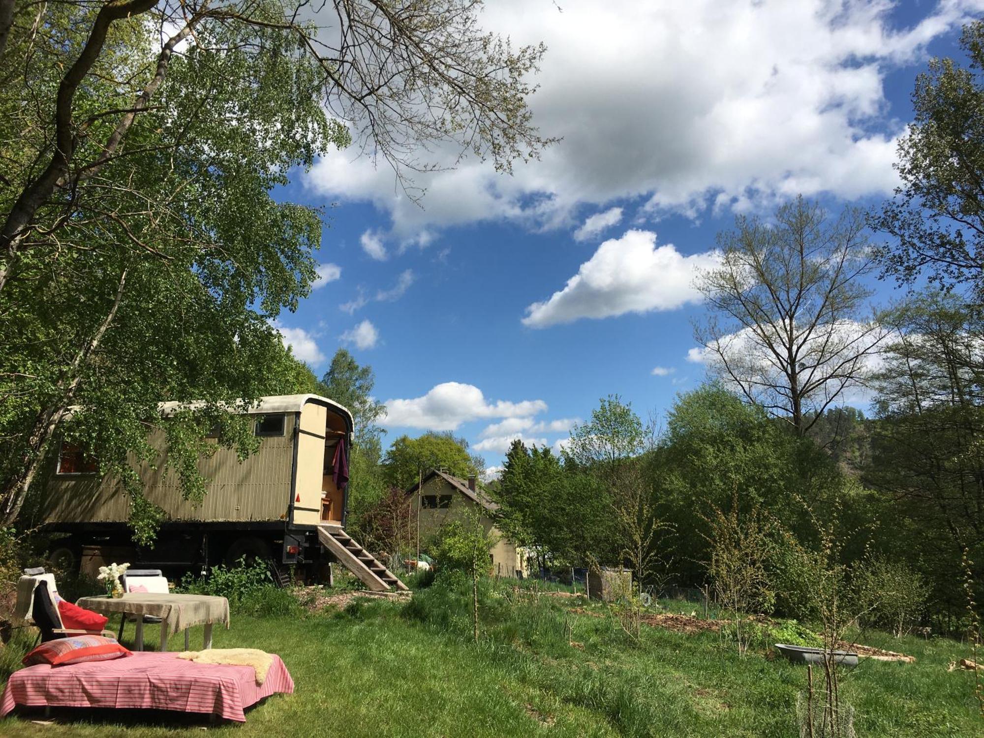 Kuscheliger Zirkuswagen Im Wildgarten Witzenhausen Exterior foto